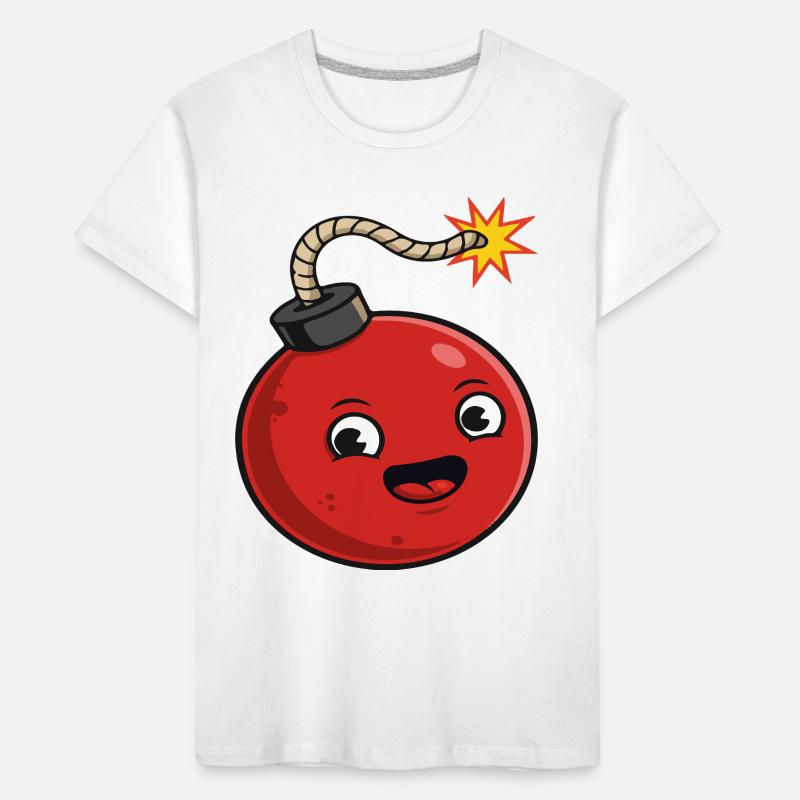 Bombe de dessin animé avec une expression joyeuse T-shirt bio Premium Enfant