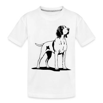 Bracco Italiano en noir - T-shirt bio Premium Enfant - blanc - Devant