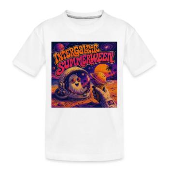 Fans d’Halloween Astronaute Astronaute Fantôme Science-fiction - T-shirt bio Premium Enfant - blanc - Devant