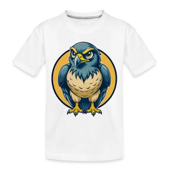 Mascotte de Hawk Kawaii Logo clipart de personnage de dessin animé - T-shirt bio Premium Enfant - blanc - Devant