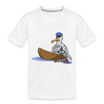 Ahoy Boat Seagull Seaman Maritime Captain Travel Anchor - T-shirt bio Premium Enfant - blanc - Devant