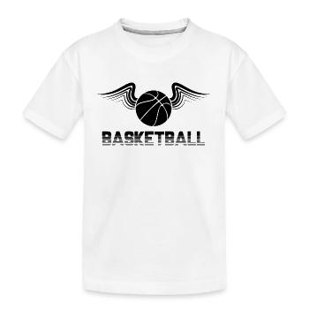 Ailes de basket-ball dunk de basket-ball Sports de balle - T-shirt bio Premium Enfant - blanc - Devant