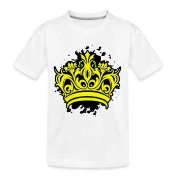 Taches de symboles de la couronne - T-shirt bio Premium Enfant - blanc - Devant
