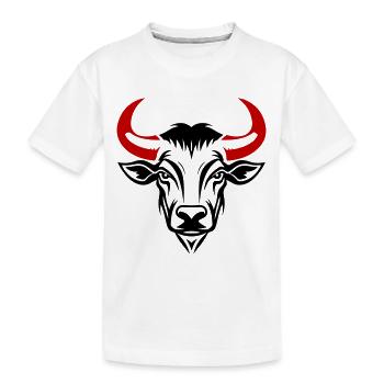 Tête de taureau Taureau - T-shirt bio Premium Enfant - blanc - Devant