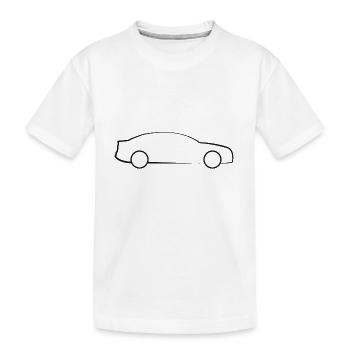 Auto - Kinder Premium Bio T-Shirt - Weiß - Vorne