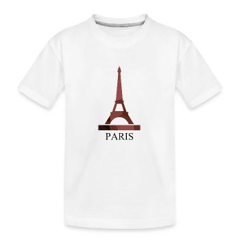 Eiffelturm - Kinder Premium Bio T-Shirt - Weiß - Vorne