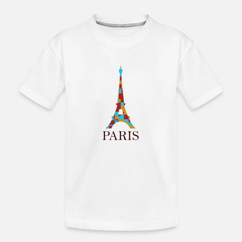 Eiffelturm - Kinder Premium Bio T-Shirt - Weiß