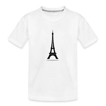 Eiffelturm - Kinder Premium Bio T-Shirt - Weiß - Vorne