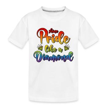 LGBT CSD dit que le diamant brille de fierté comme un diamant - T-shirt bio Premium Enfant - blanc - Devant
