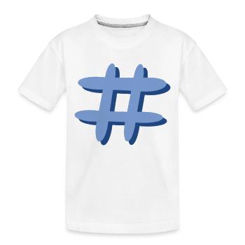 Hashtag - Kinder Premium Bio T-Shirt - Weiß - Vorne