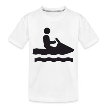 jetski jet ski - Kinder Premium Bio T-Shirt - Weiß - Vorne