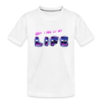 80er 80s Best Time Of My Life - Kinder Premium Bio T-Shirt - Weiß - Vorne