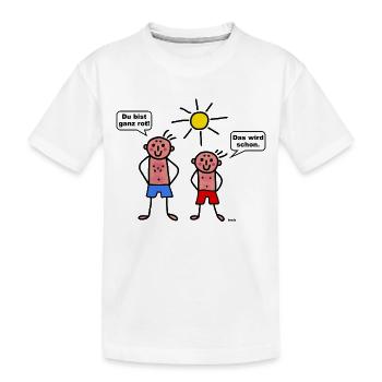 Sonnenbrand - Kinder Premium Bio T-Shirt - Weiß - Vorne