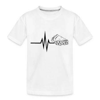 Mon coeur bat pour les gâteaux - Gâteau d'anniversaire - T-shirt bio Premium Enfant - blanc - Devant