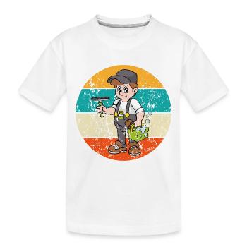 Fensterputzer Fensterreinigung Fenster Putzen - Kinder Premium Bio T-Shirt - Weiß - Vorne