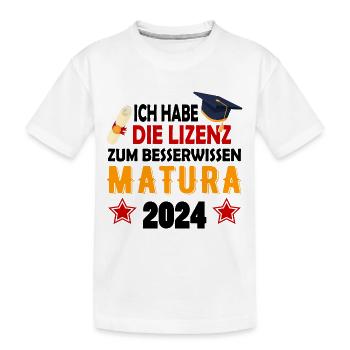 Matura 2024 Maturareise Maturafeier Maturant - Kinder Premium Bio T-Shirt - Weiß - Vorne