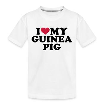 Meerschweinchen - Kinder Premium Bio T-Shirt - Weiß - Vorne
