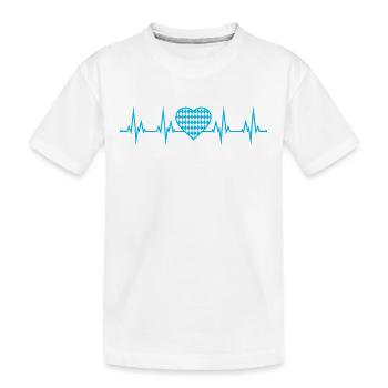 ECG Battement de cœur en Bavière - T-shirt bio Premium Enfant - blanc - Devant