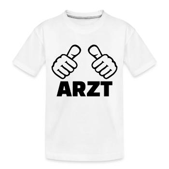 Arzt - Kinder Premium Bio T-Shirt - Weiß - Vorne