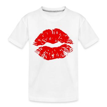 Kiss - Kids' Premium Organic T-Shirt - white - Front