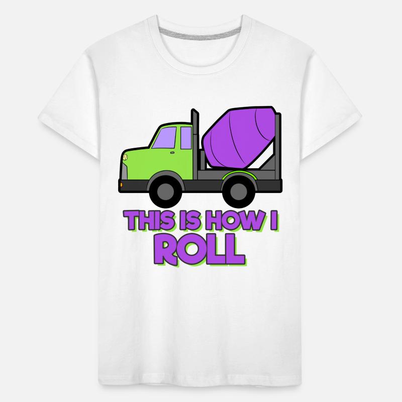 Excavator Construction Site Construction Worker Construction Rollers I Gift Kids' Premium Organic T-Shirt