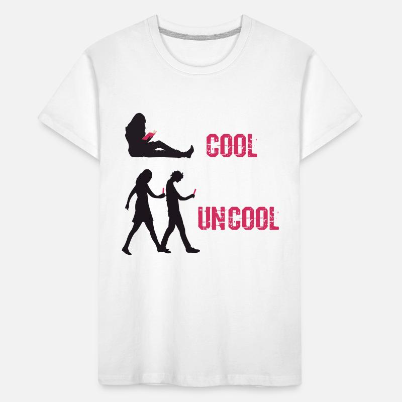 Book cool, Smartphone uncool Kids' Premium Organic T-Shirt