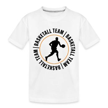 Basketball Team Verein Mann - Kinder Premium Bio T-Shirt - Weiß - Vorne
