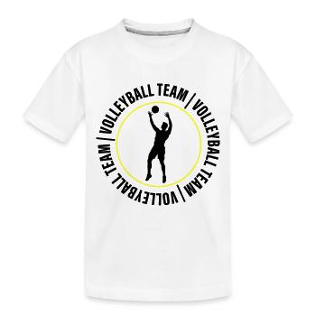 Volleyball Team Verein Spieler - Kinder Premium Bio T-Shirt - Weiß - Vorne