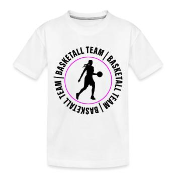 Basketball Team Verein Frau - Kinder Premium Bio T-Shirt - Weiß - Vorne