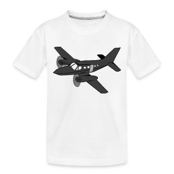 airplane airplane airplane hot air balloon air ba - Kids' Premium Organic T-Shirt - white - Front
