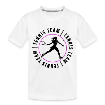 Tennis Team Verein Spielerin - Kinder Premium Bio T-Shirt - Weiß - Vorne