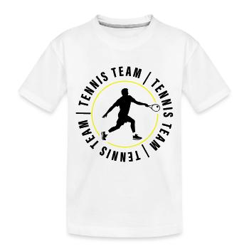 Joueurs de club de l’équipe de tennis - T-shirt bio Premium Enfant - blanc - Devant