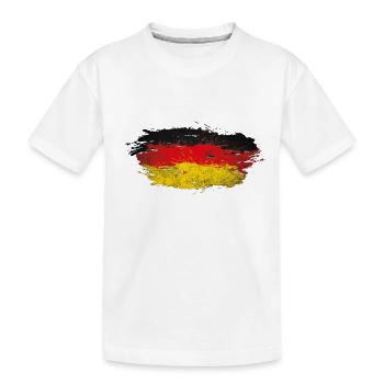 Deutschland Splatter - Kinder Premium Bio T-Shirt - Weiß - Vorne