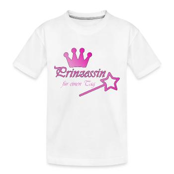 Prinzessin - Kinder Premium Bio T-Shirt - Weiß - Vorne