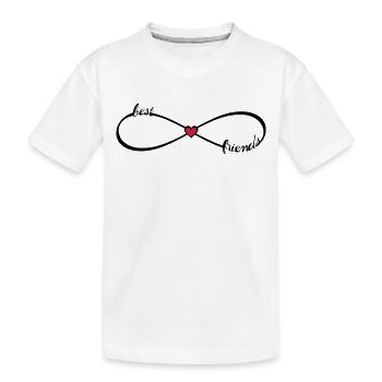 best friends forever BFF best friends Infinity 8 - Kids' Premium Organic T-Shirt - white - Front