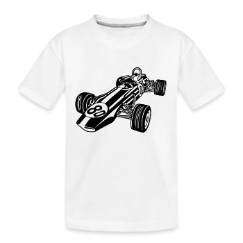 Race Car / Race Car 02_black - Kids' Premium Organic T-Shirt - white - Front