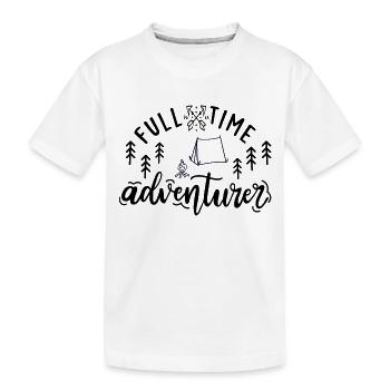 full time adventurer ZeichenflÑche 1 - T-shirt bio Premium Enfant - blanc - Devant