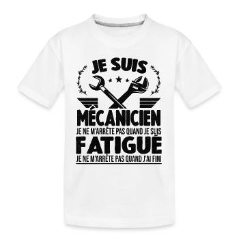 Je Suis Mécanicien Automobile Cadeau Auto Garage - T-shirt bio Premium Enfant - blanc - Devant