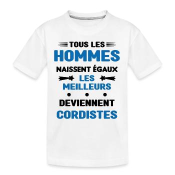 Les Meilleurs Hommes Deviennent Cordistes - T-shirt bio Premium Enfant - blanc - Devant