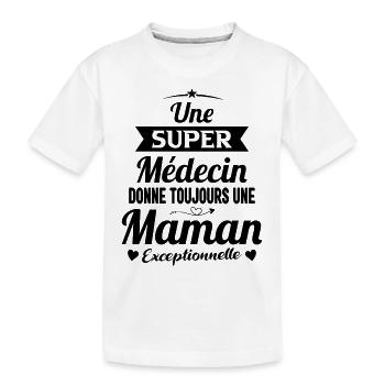 Médecin fête des mères future maman métier - T-shirt bio Premium Enfant - blanc - Devant
