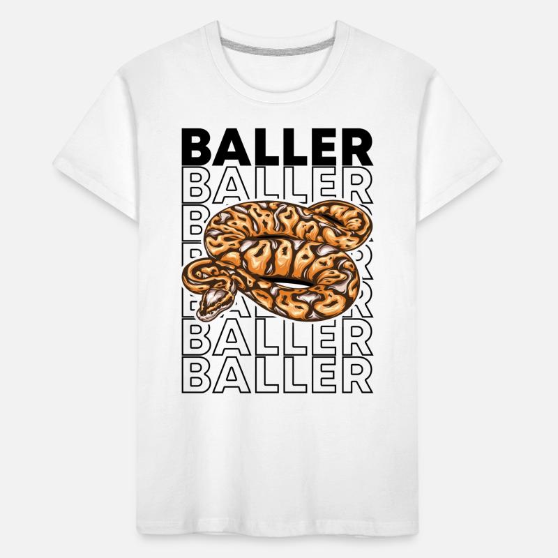 Ball Python 80's Style Baller Royal Python Snake T-shirt bio Premium Enfant