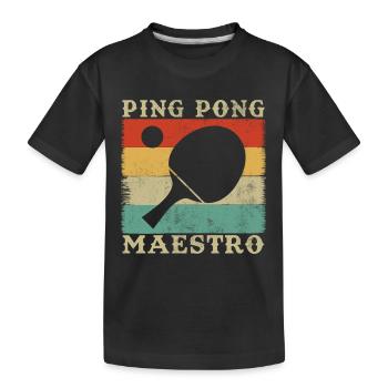 Ping pong master Cadeau Humour - T-shirt bio Premium Enfant - noir - Devant
