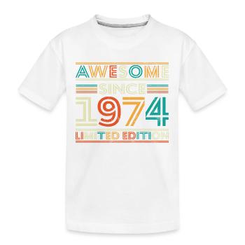 Impressive since 1974 - Kids' Premium Organic T-Shirt - white - Front