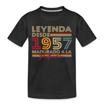 Legende seit 1957 Geburtstagsgeschenk - Kinder Premium Bio T-Shirt - Schwarz - Vorne
