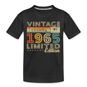 Vinatge 1965 Geburtstagsgeschenk - Kinder Premium Bio T-Shirt - Schwarz - Vorne