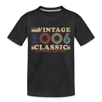 2006 Vintage Retro Geburtstagsgeschenk - Kinder Premium Bio T-Shirt - Schwarz - Vorne