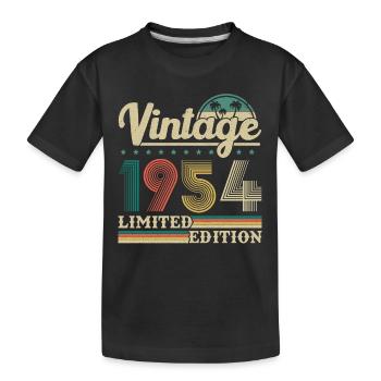 1954 Vintage Retro Geburtstagsgeschenk - Kinder Premium Bio T-Shirt - Schwarz - Vorne