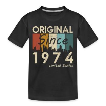 1974 Vintage Retro Geburtstagsgeschenk - Kinder Premium Bio T-Shirt - Schwarz - Vorne