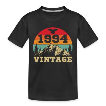 1994 Vintage Retro Geburtstagsgeschenk - Kinder Premium Bio T-Shirt - Schwarz - Vorne