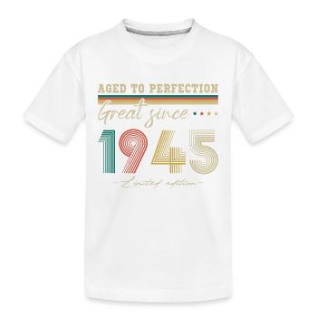 Ausgezeichnet seit 1945 Vintage Geburtstagsgeschenk - Kinder Premium Bio T-Shirt - Weiß - Vorne